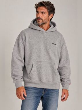 Levi’s AUTHENTIC HOODIE SWEATSHIRT Men’s Gray Logo Cotton Blend Size XL